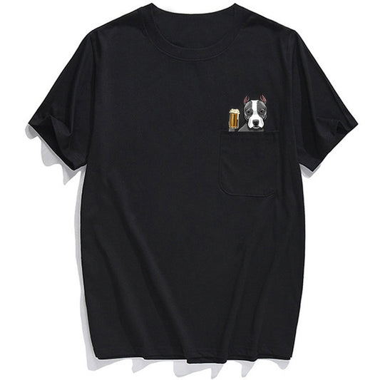 Husky Print T-Shirt – 100% Cotton, Comfortable & Stylish Dog Lover Tee