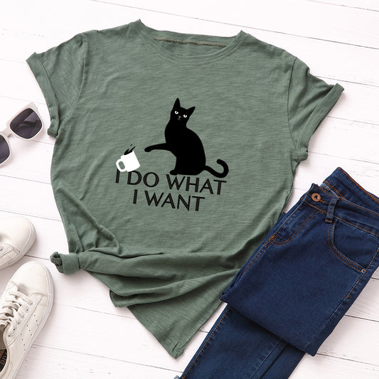 Classic Cotton Letter Print T-Shirt – Comfortable, Stylish, and Versatile